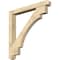 Ekena Millwork Merced Craftsman Rough Sawn Bracket w/ Offset Brace, Douglas Fir, 6"W x 48"D x 48"H BKT0604X48X48MRC04RDF - alternate 1